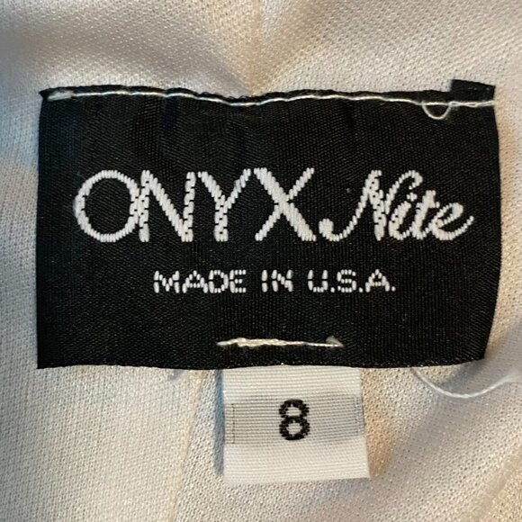 Onyx Nite Formal 2 Piece Grey Evening Gown Size 8 - Picture 10 of 13